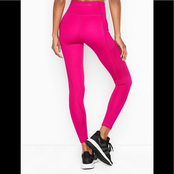 NWT Victoria’s Secret Essential Pocket Leggings in Fuchsia in Size 10 - Picture 4 of 7